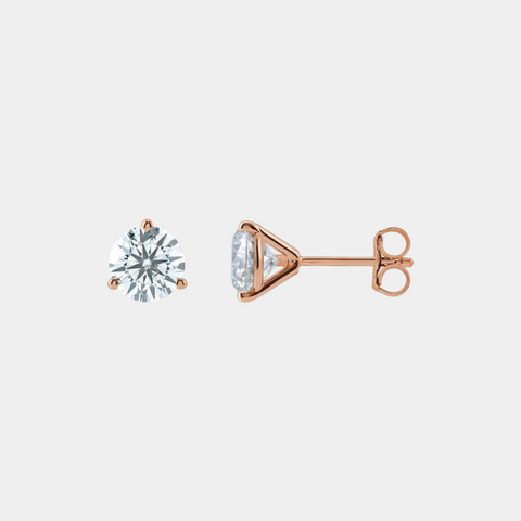 14K Diamond Martini Studs