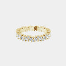 hitched women's yellow gold cluster diamond band in full eternity