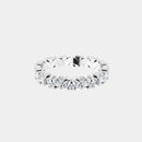 hitched women's white gold cluster diamond band in full eternity