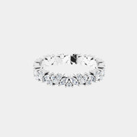 hitched women's white gold cluster diamond band in full eternity
