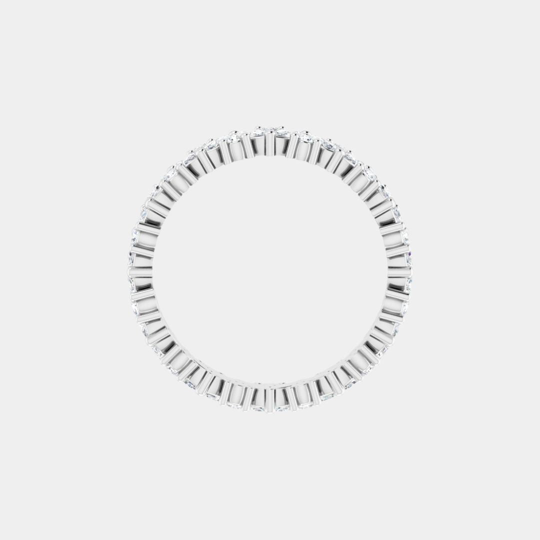 hitched women's white gold cluster diamond band in full eternity