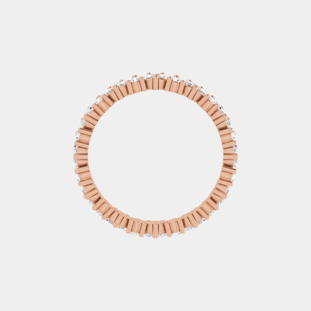 hitched women's rose gold cluster diamond band in full eternity