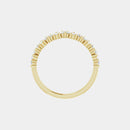 hitched women's yellow gold cluster diamond band in half eternity