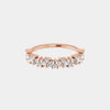 hitched women's rose gold cluster diamond band in full eternity