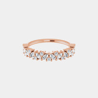 hitched women's rose gold cluster diamond band in full eternity