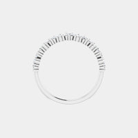 hitched women's white gold cluster diamond band in half eternity