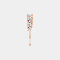 hitched women's rose gold cluster diamond band in full eternity