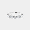 hitched women's white gold cluster diamond band in half eternity