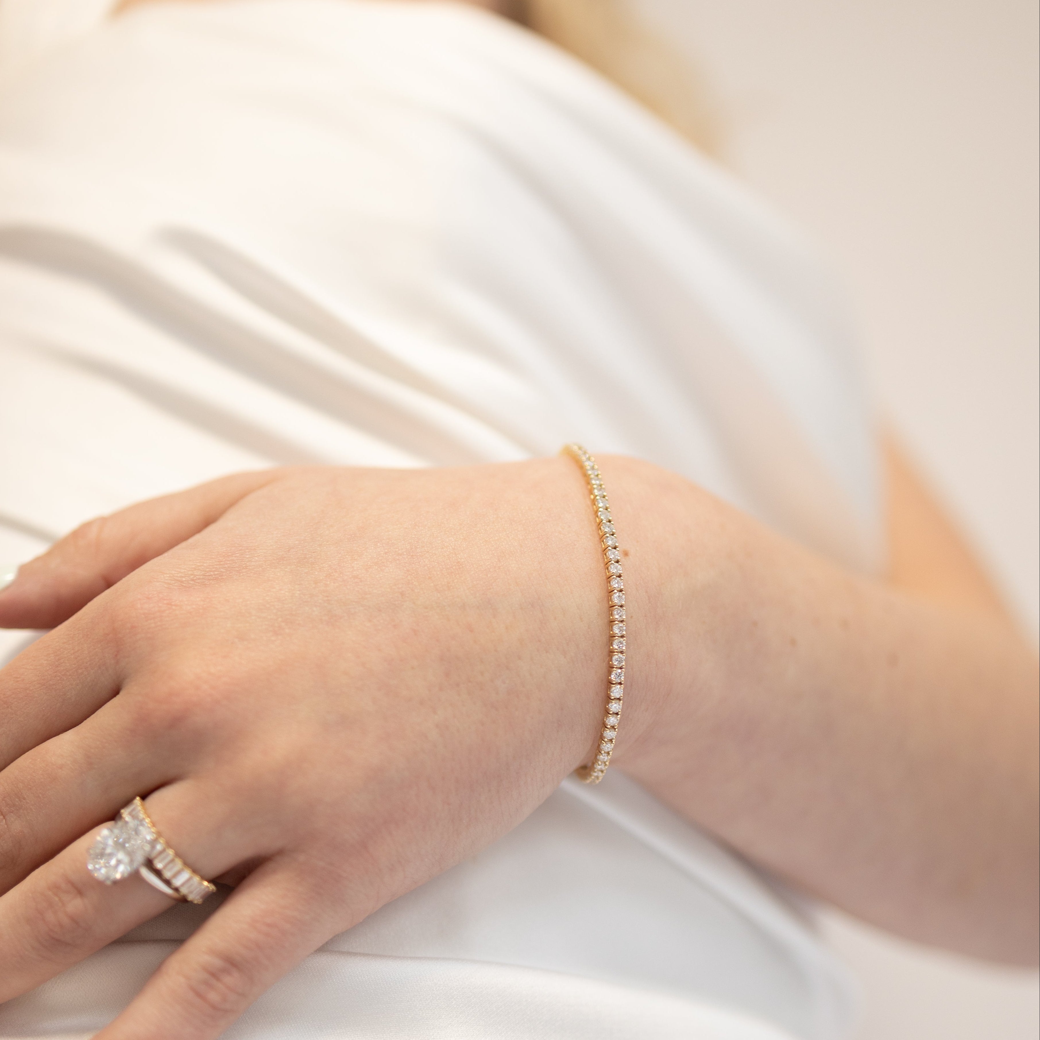 14K Gold Lab-Grown Diamond Tennis Bracelet | Hitched Fine Jewelry