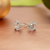 14K Diamond Martini Studs