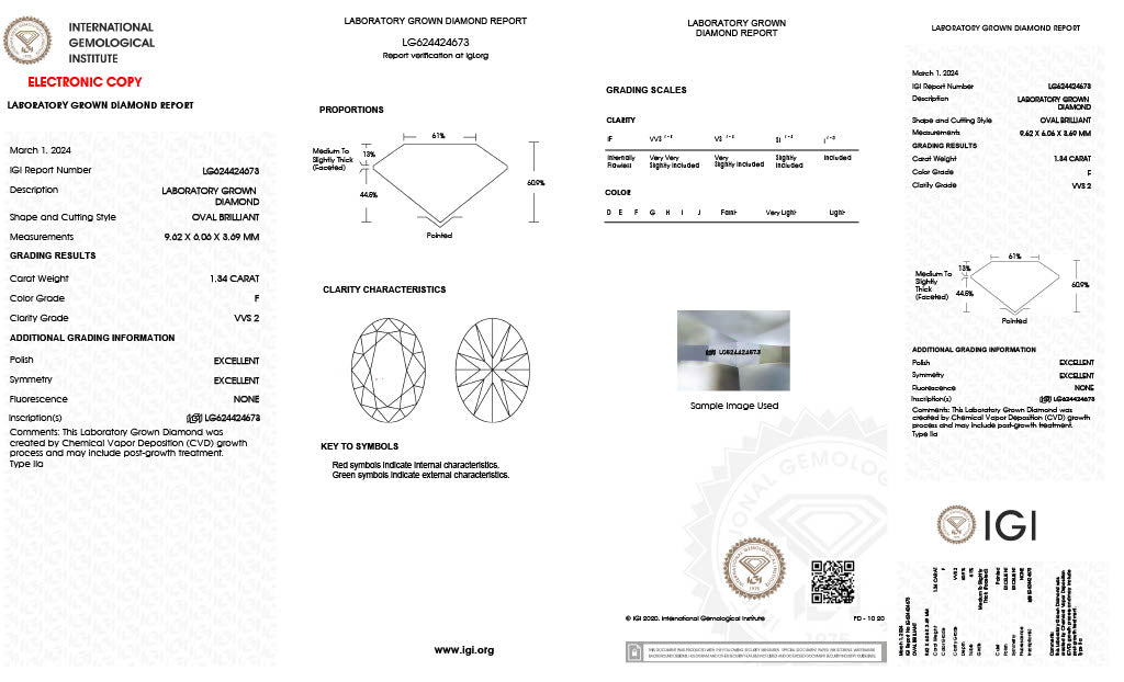 Oval | 1.34 F VVS2 | LG624424673