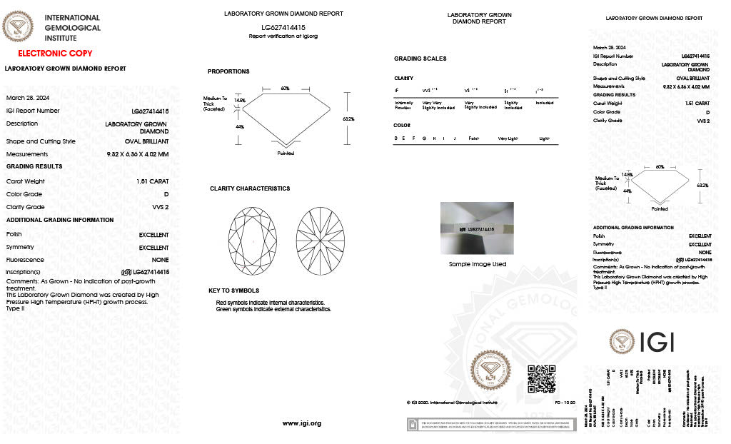 Diamond Oval - Laboratory Grown - 1.51 - thumbnail