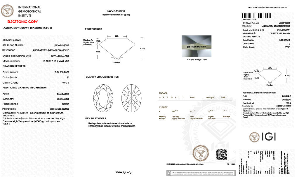 Oval | 2.04 D VVS1 | LG668432058