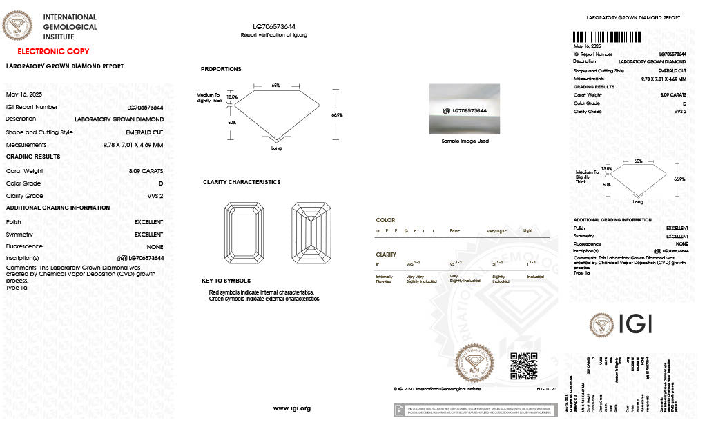 Emerald | 3.09 D VVS2 | LG706573644