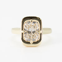 The Signature Heirloom Bezel | 2.02CT Elongated Cushion Lab Diamond | 14K YG