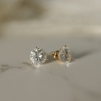 yellow gold lab diamond martini studs lifestyle