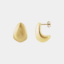 14K Puffed Tear Drop Earrings