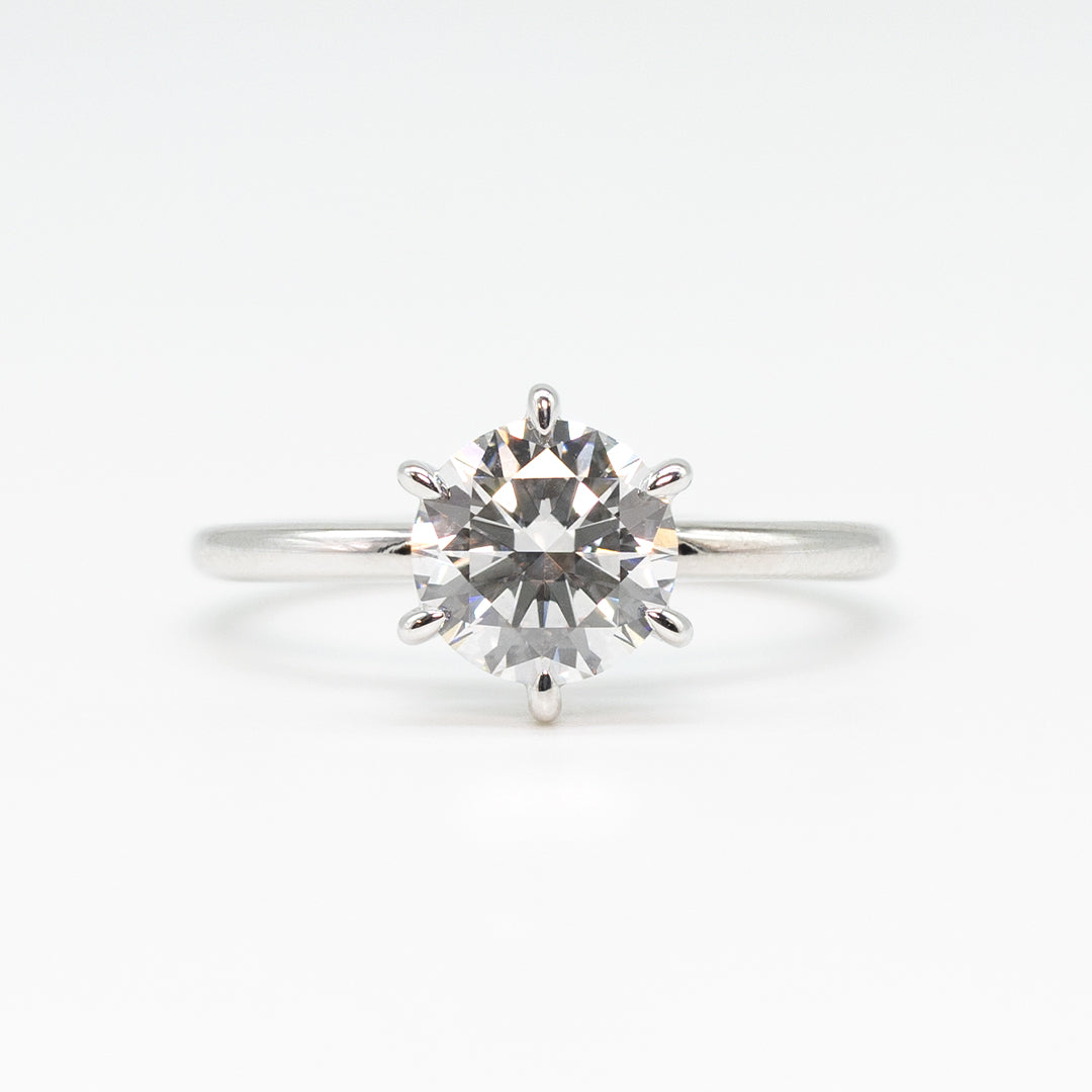 The Signature Solitaire | 1.33CT Round Lab Diamond | 14K WG
