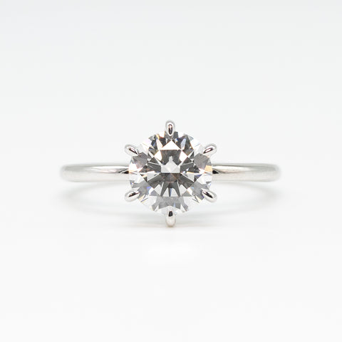 The Signature Solitaire | 1.33CT Round Lab Diamond | 14K WG