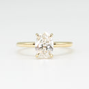 The Signature Solitaire | 1.21CT Oval Lab Diamond | 14K YG