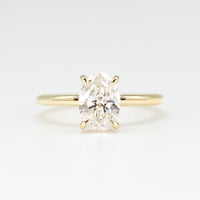 The Signature Solitaire | 1.21CT Oval Lab Diamond | 14K YG