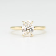 The Signature Solitaire | 1.21CT Oval Lab Diamond | 14K YG