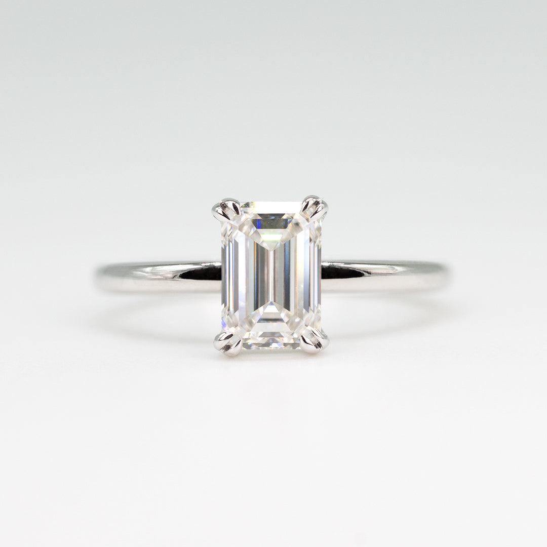 The Signature Solitaire | 1.32CT Emerald Lab Diamond | 14K WG