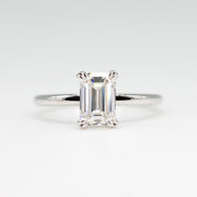 The Signature Solitaire | 1.32CT Emerald Lab Diamond | 14K WG