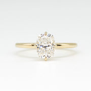 The Signature Solitaire | 1.15CT Elongated Cushion Lab Diamond | 14K YG