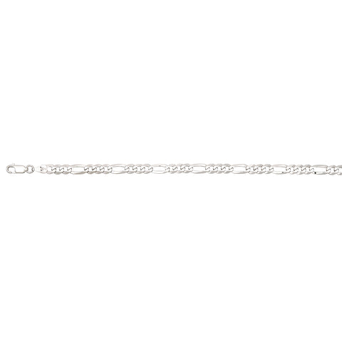 Sterling Silver Figaro Chain Necklace 5.4mm