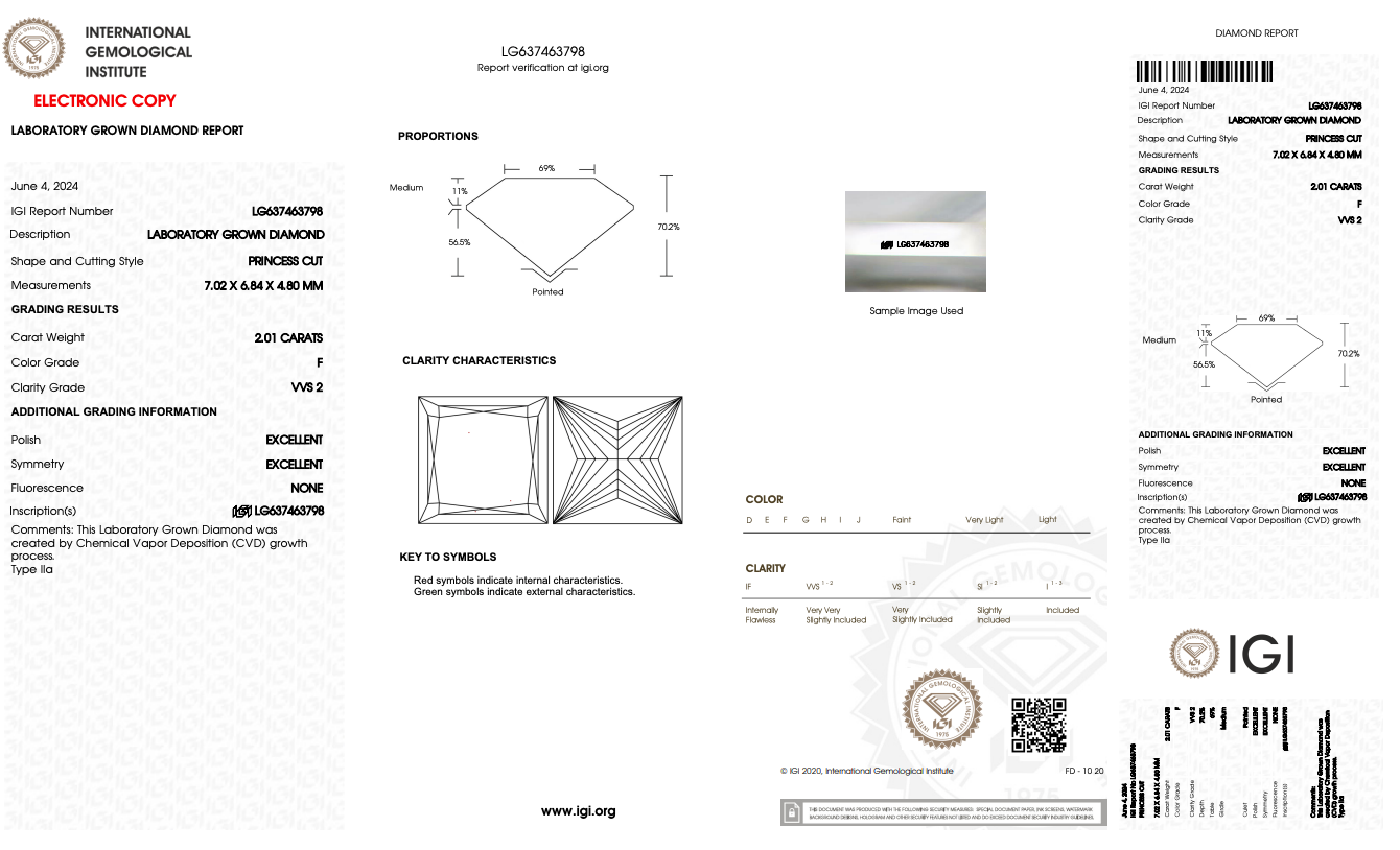 Princess | 2.01 F VVS2 | LG637463798