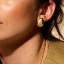 14K Puffed Tear Drop Earrings