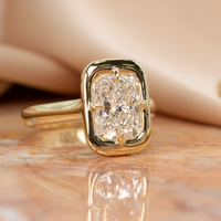 The Signature Heirloom Bezel | 2.02CT Elongated Cushion Lab Diamond | 14K YG