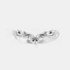 Platinum scroll work contour wedding band