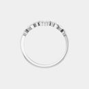 Platinum scroll work contour wedding band