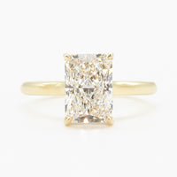 The Signature Cathedral Hidden Halo | 2.06CT Radiant Lab Diamond | 14K YG