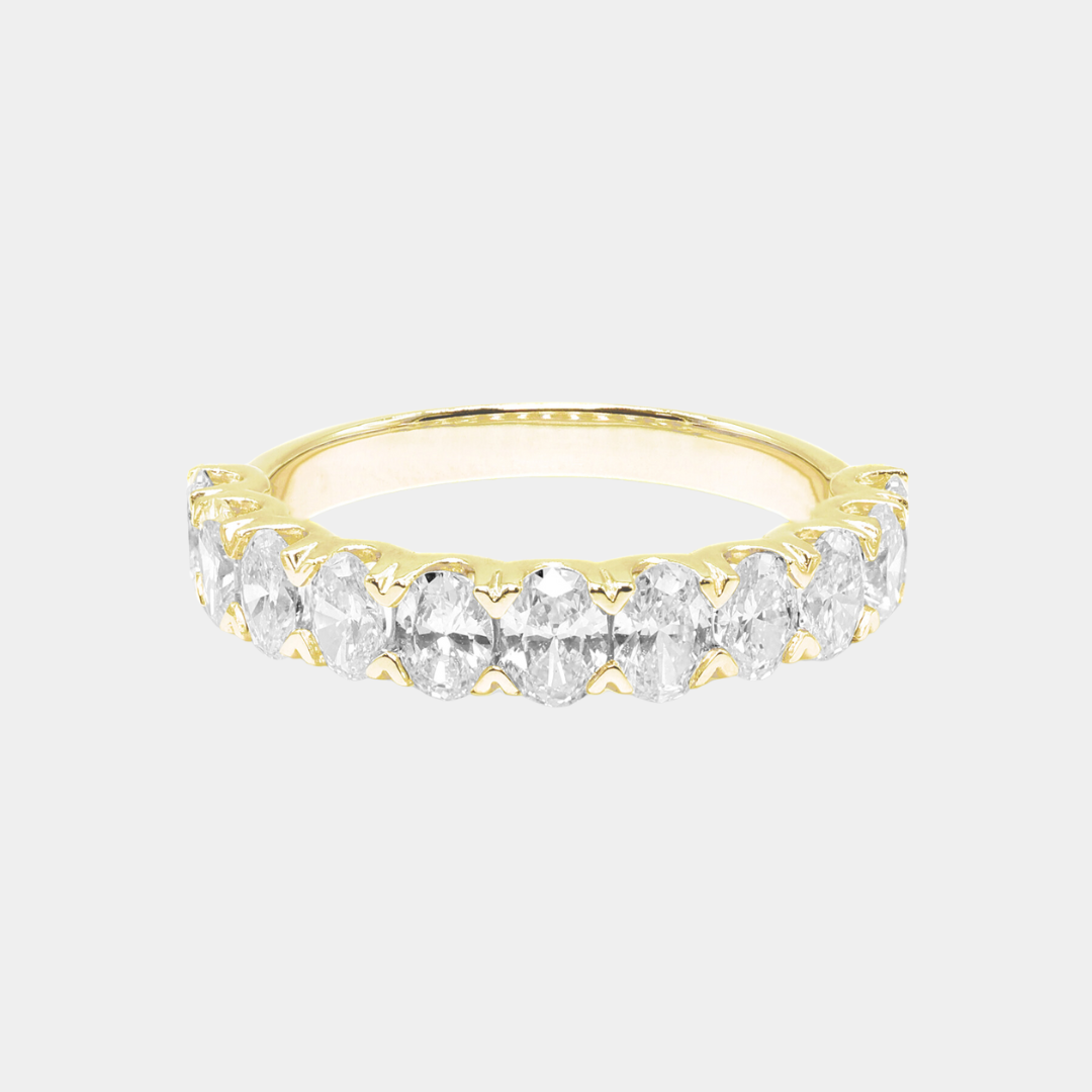 Yellow Gold / Half Eternity / Lab-Grown