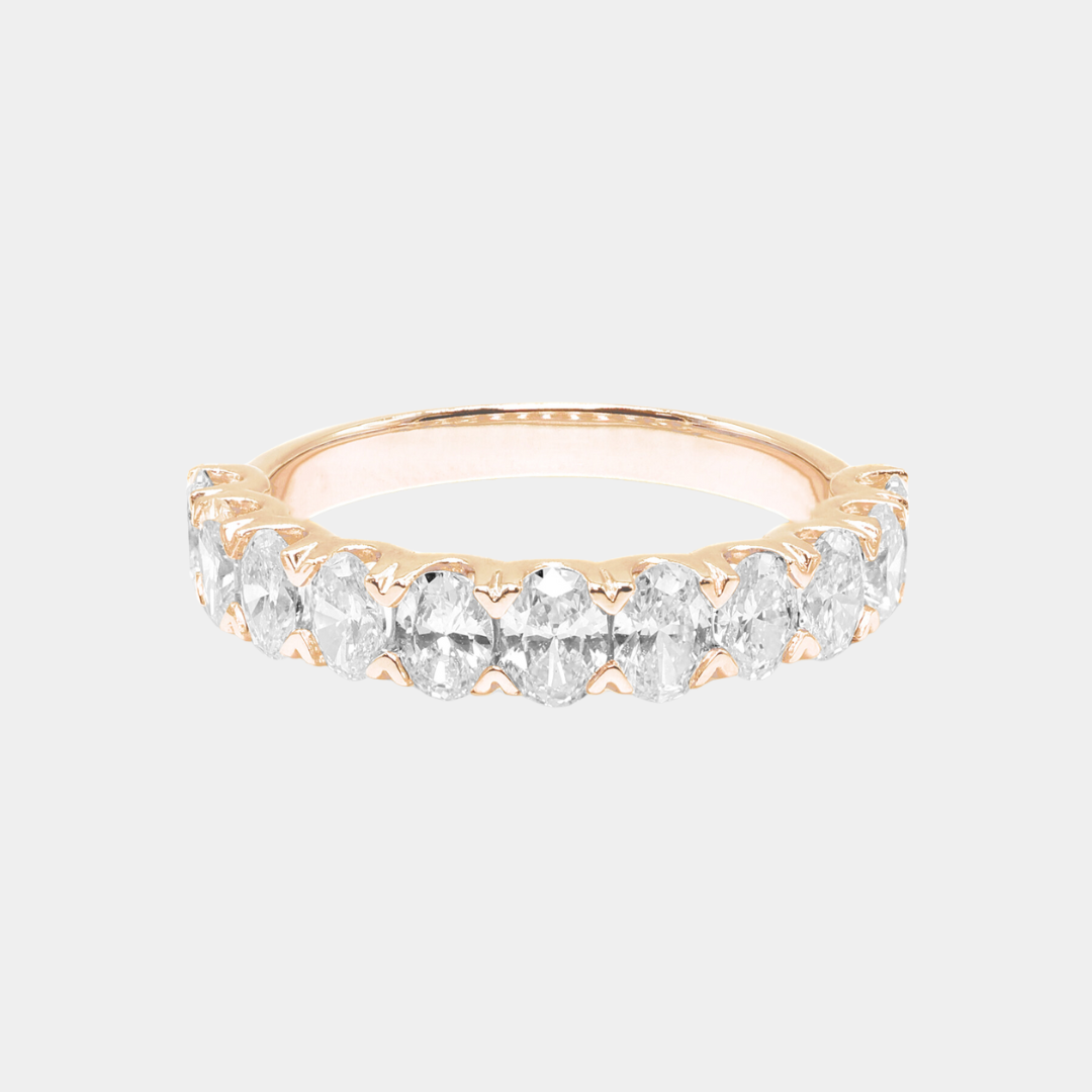 Rose Gold / Half Eternity / Lab-Grown