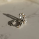 white gold pearl hoop lifestyle