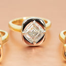 The Signature Heirloom Bezel | 2.05CT Asscher Lab Diamond | 18K YG & PLAT