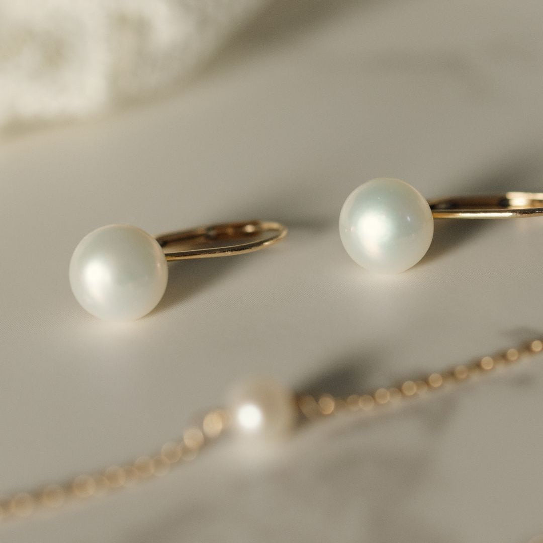 14K Freshwater Cultured Pearl Levers | Hitched Fine Jewelry