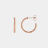 womens rose gold rope hoops