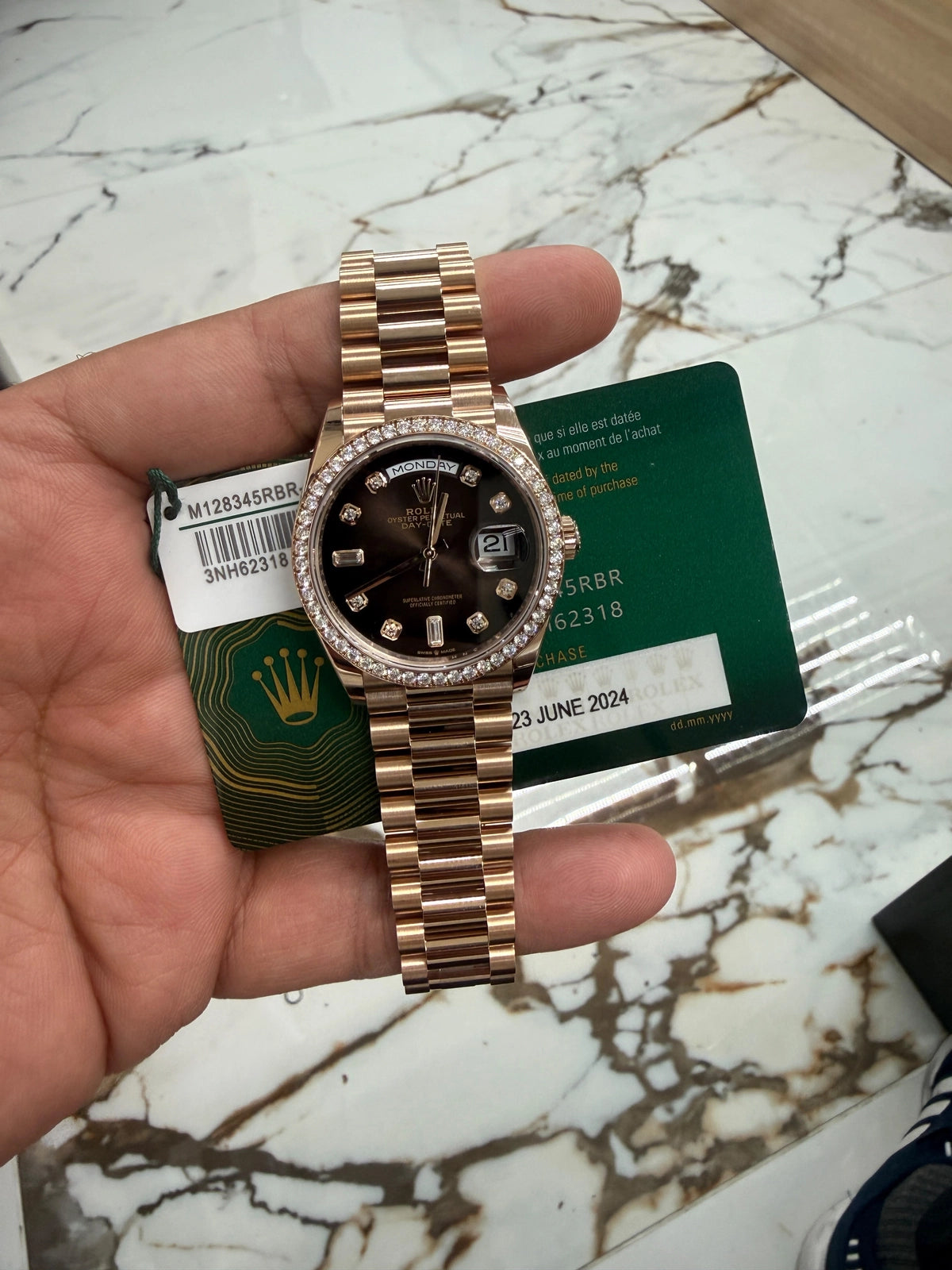 Rolex Day Date 36 128345RBR — 2024 | Hitched Fine Jewelry