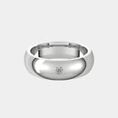 hitched men's platinum classic solitaire wedding band in 6mm width