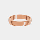 hitched men's rose gold classic wedding band in a 4mm width