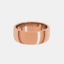 hitched men's rose gold classic wedding band in a 7mm width