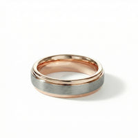 The Tungsten Flat Edge Two-Tone: Natural & Rose