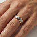 The Tungsten Flat Edge Two-Tone: Natural & Rose
