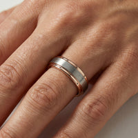 The Tungsten Flat Edge Two-Tone: Natural & Rose