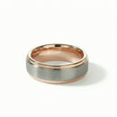 The Tungsten Flat Edge Two-Tone: Natural & Rose